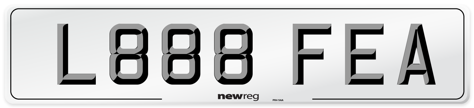 L888 FEA Number Plate from New Reg